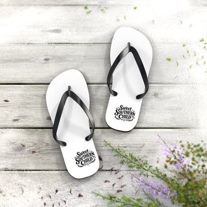 Sweet Southern Flip Flops – Classic White Beach Sandals