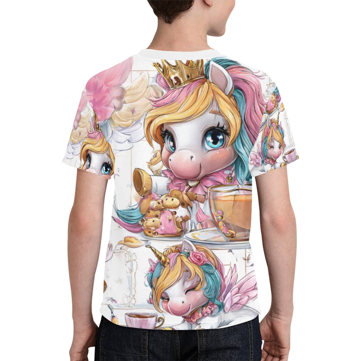 HELLO-OH-DOLLIE unicorn print Kids' All Over Print T-shirt(ModelT65)