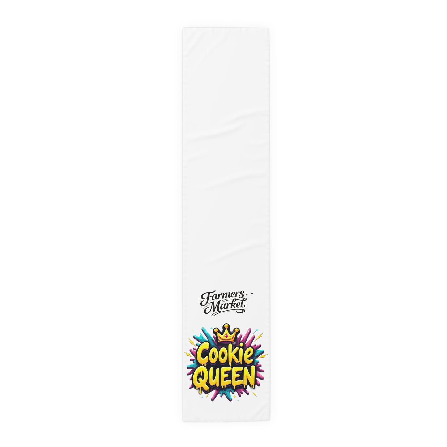 Cookie Queen Table Runner — Colorful Baking-Themed Table Decor