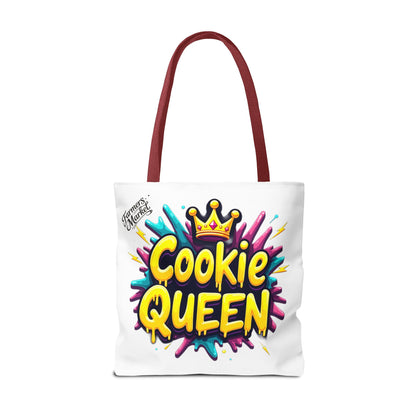Cookie Queen Tote Bag — Colorful Crowned Bakery Gift Tote