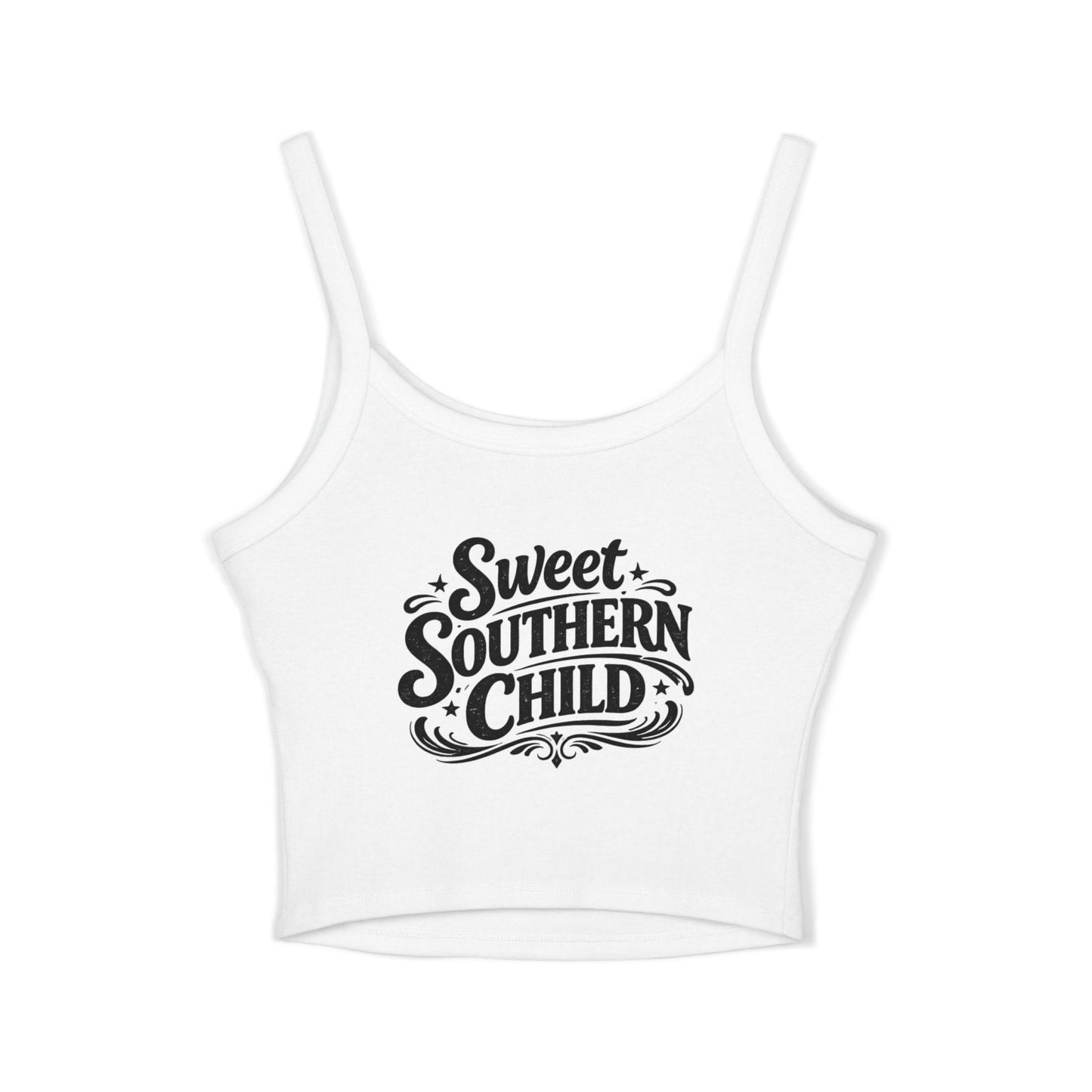 Cookie Queen Crop Tank — Sweet Southern Child Graphic Spaghetti Strap Top
