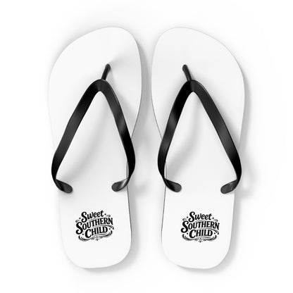 Sweet Southern Flip Flops – Classic White Beach Sandals