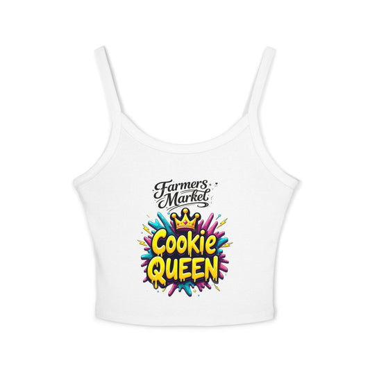 Cookie Queen Crop Tank — Sweet Southern Child Graphic Spaghetti Strap Top