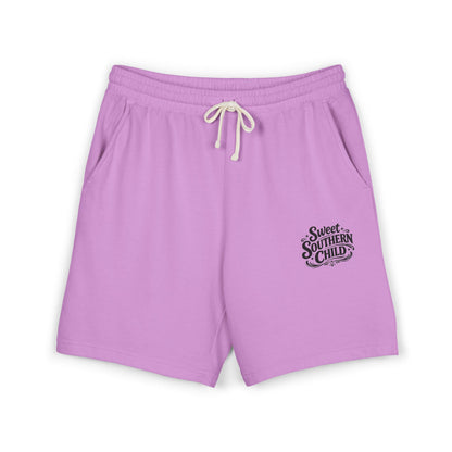Sweat Shorts — "Sweet Southern Child" Vintage Script Lightweight Fleece