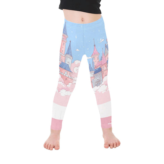 HELLO-OH-DOLLIE castle print Girls Leggings (Model L06)