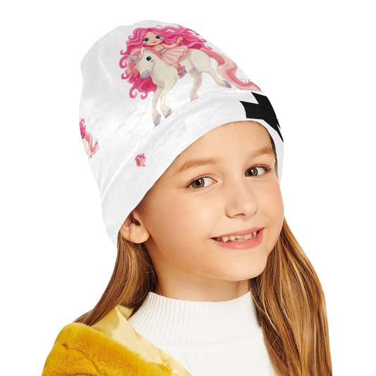 Dollie on unicorn All Over Print Beanie for Kids