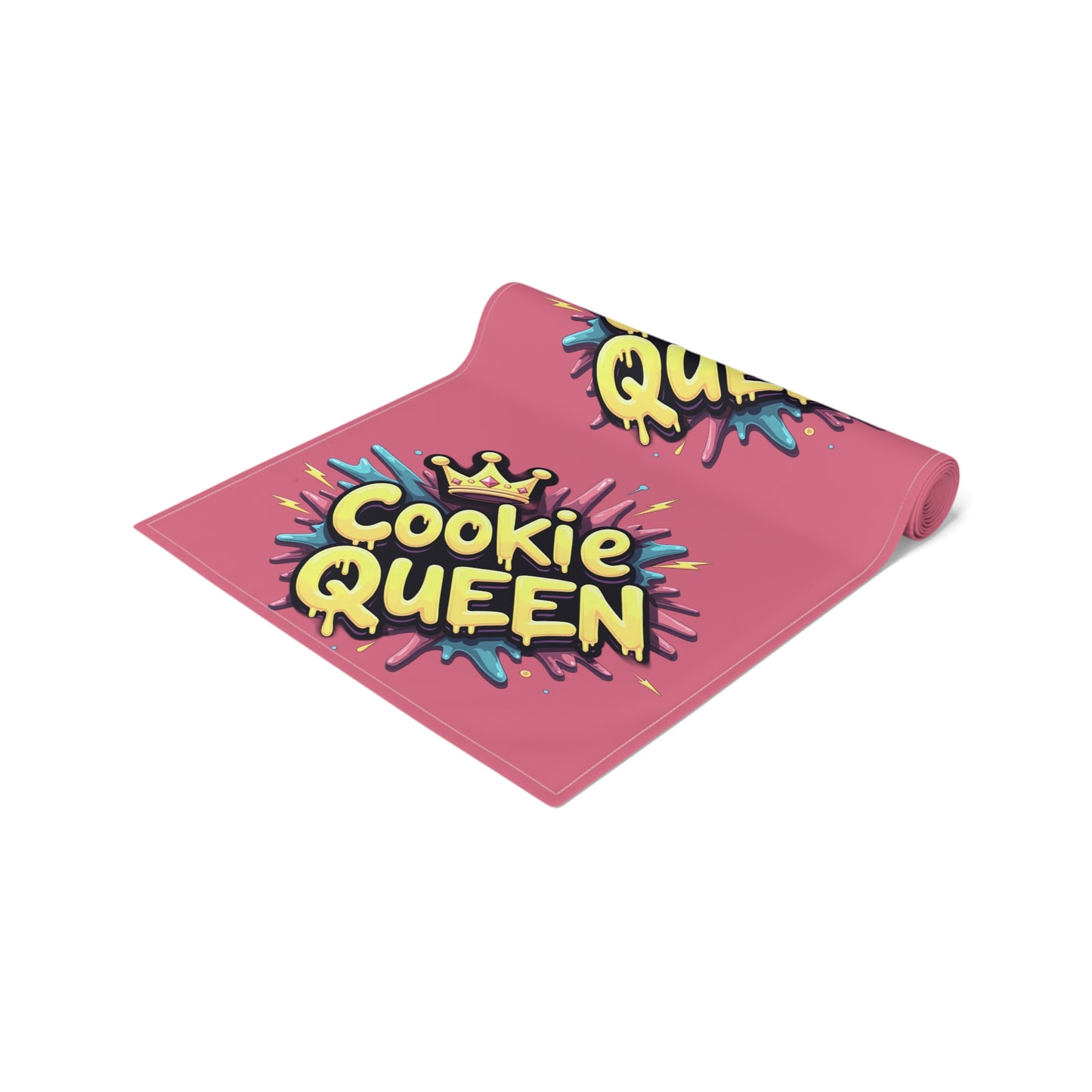 Cookie Queen Table Runner — Colorful Baking-Themed Table Decor