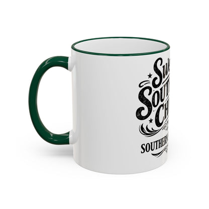 Sweet Southern Child Mug — Southern Sipper Accent Rim & Handle Coffee Cup