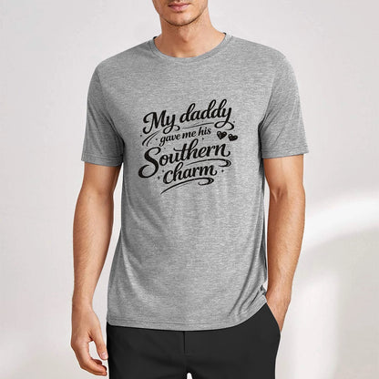 New Pure cotton short sleeved T-shirt I got my charm for my daddy