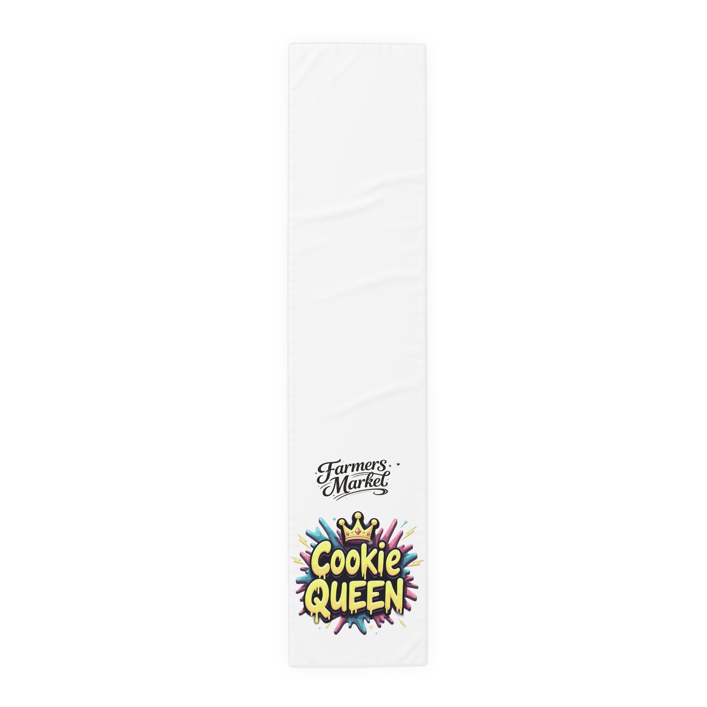 Cookie Queen Table Runner — Colorful Baking-Themed Table Decor