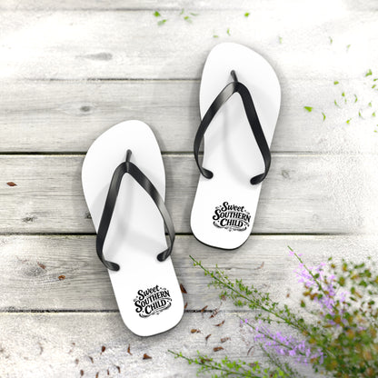 Sweet Southern Flip Flops – Classic White Beach Sandals