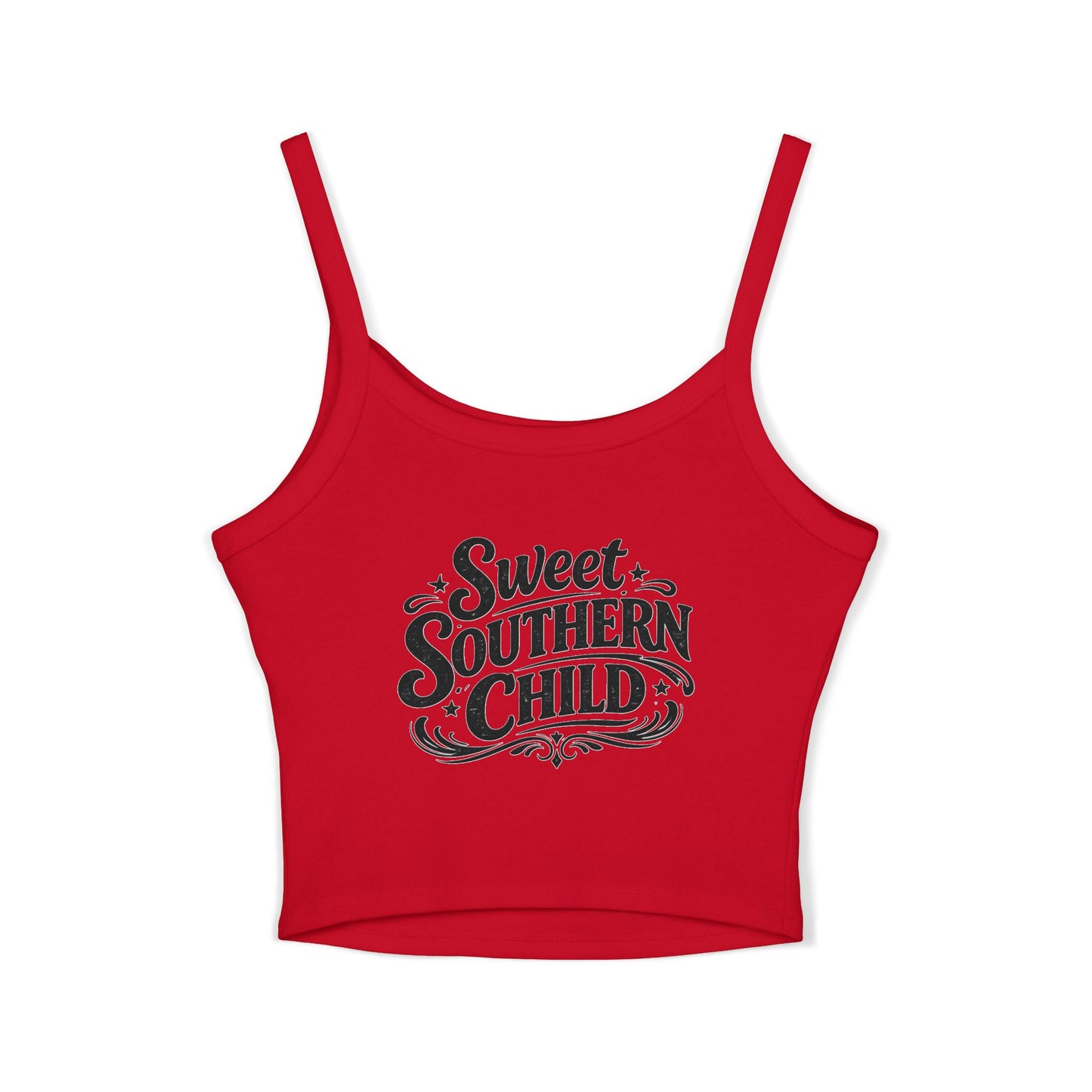 Cookie Queen Crop Tank — Sweet Southern Child Graphic Spaghetti Strap Top