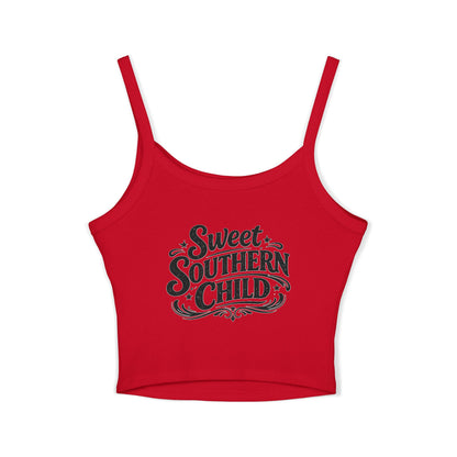 Cookie Queen Crop Tank — Sweet Southern Child Graphic Spaghetti Strap Top