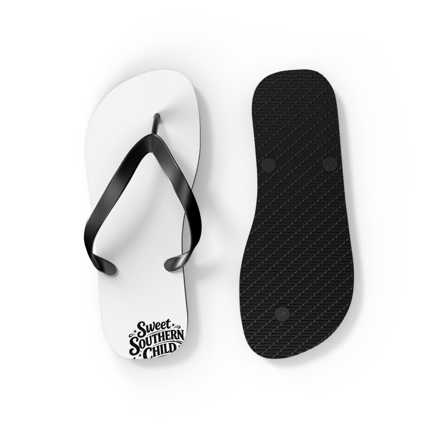 Sweet Southern Flip Flops – Classic White Beach Sandals