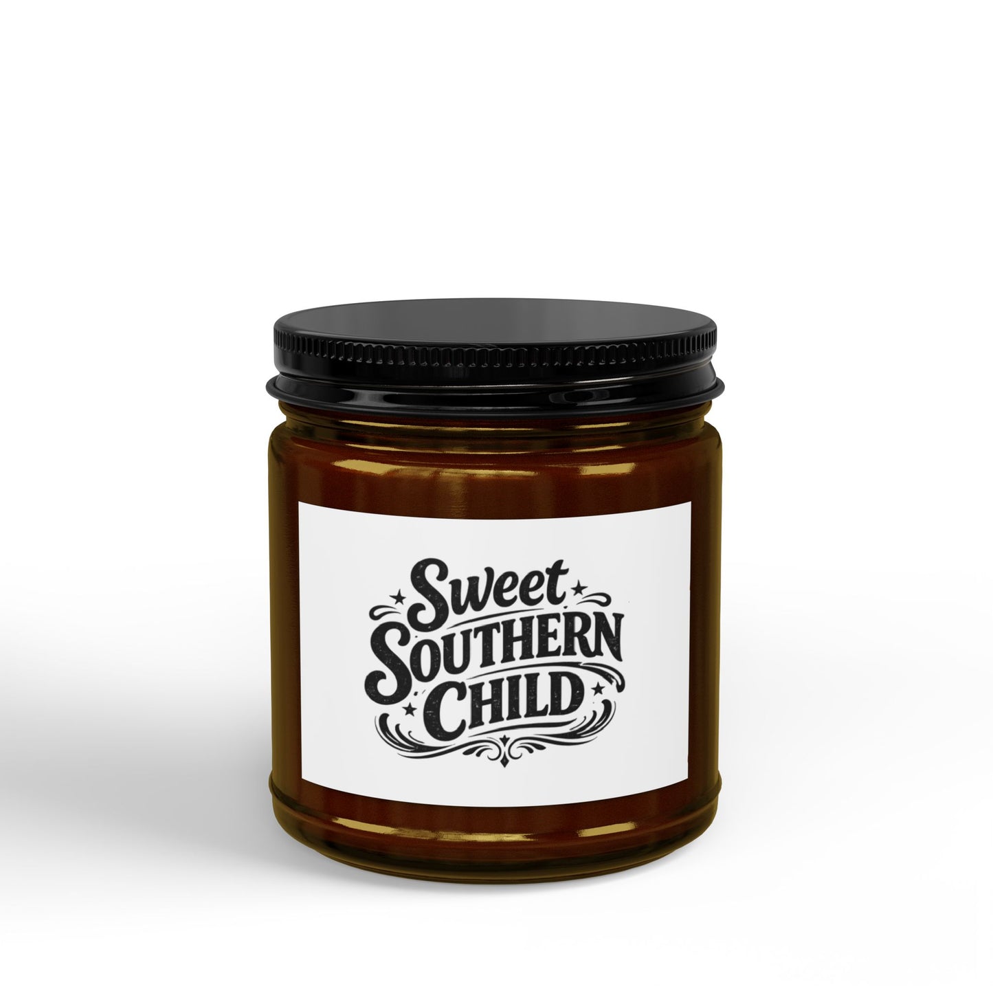 Scented Soy Candles with Black Lid, (4 and 9oz)