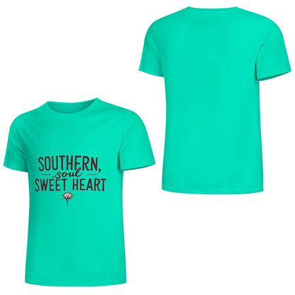 New Pure cotton short sleeved T-shirt Southern soul sweet heart