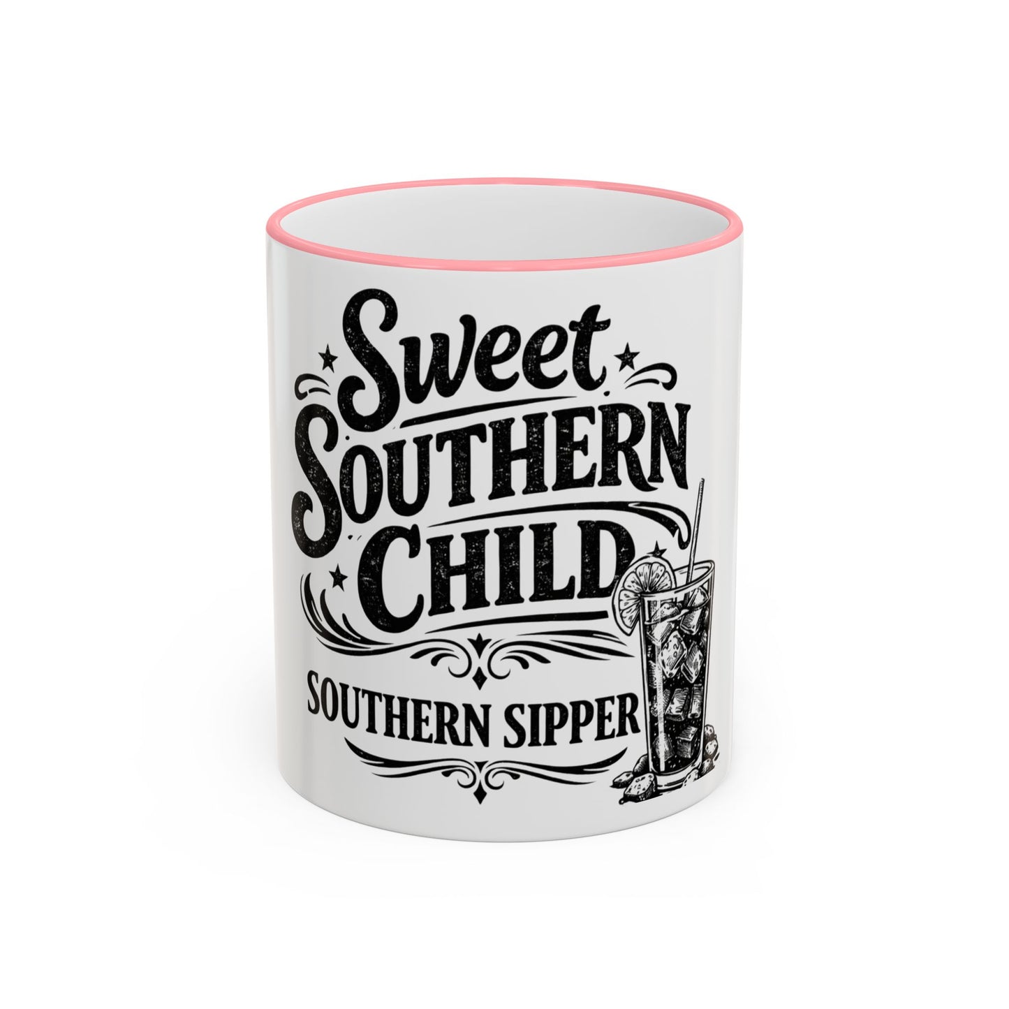 Sweet Southern Child Mug — Southern Sipper Accent Rim & Handle Coffee Cup