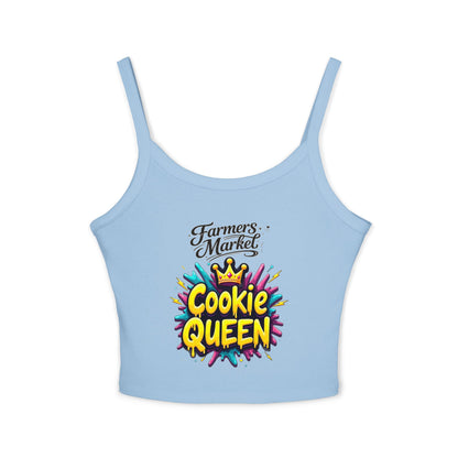 Cookie Queen Crop Tank — Sweet Southern Child Graphic Spaghetti Strap Top