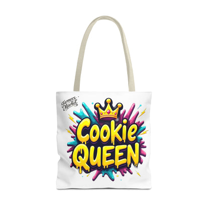 Cookie Queen Tote Bag — Colorful Crowned Bakery Gift Tote