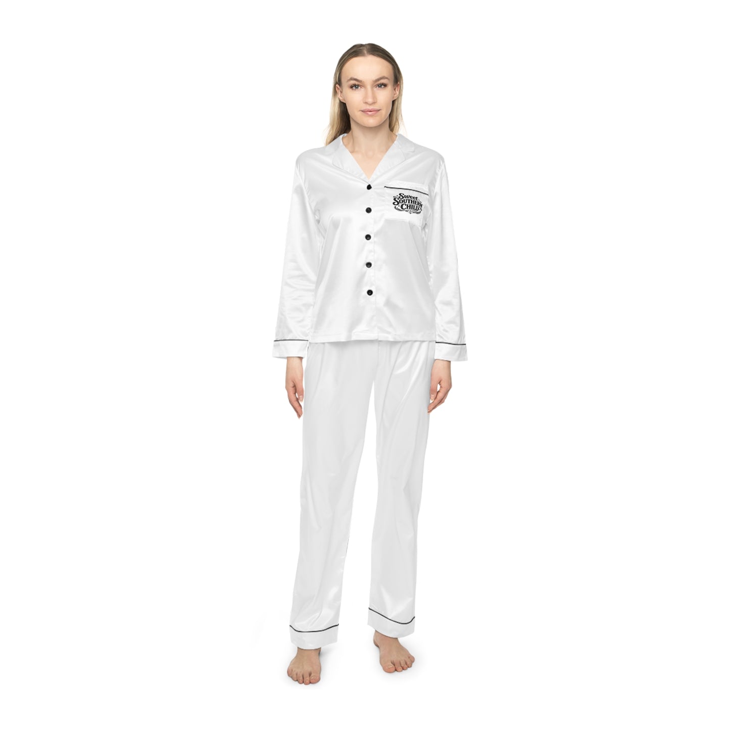 Satin Pajamas - "Sweet Southern Child" Women's Lounge Set