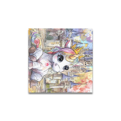 Cute unicorn Frame Canvas Print 12"x12"