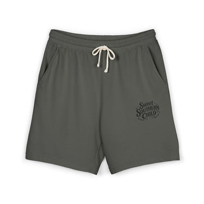 Sweat Shorts — "Sweet Southern Child" Vintage Script Lightweight Fleece