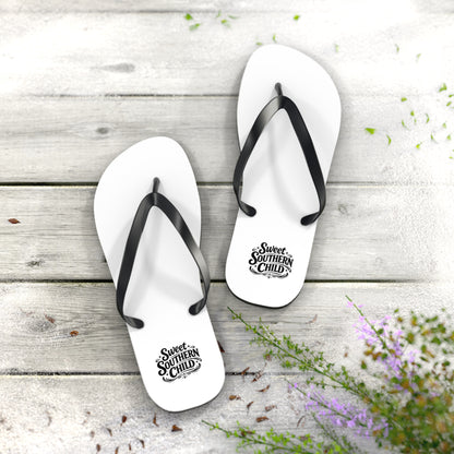 Sweet Southern Flip Flops – Classic White Beach Sandals