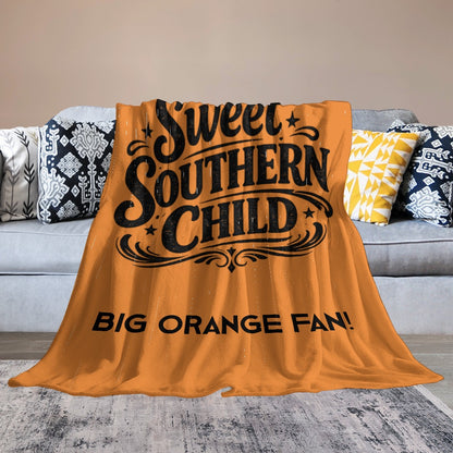 Ultra-Soft Flannel Blanket Big orange fan