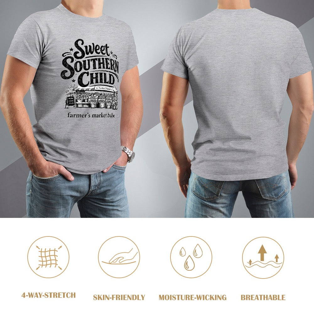 Men's T-shirt 100% cotton farmers Market, babe