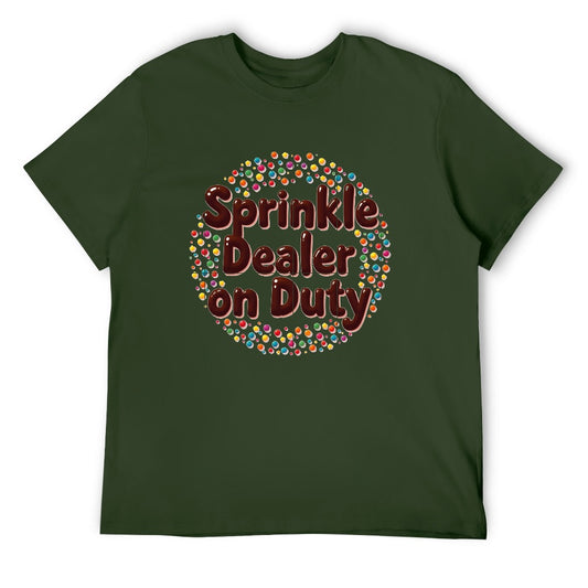 New High quality Men's T-shirt 100% Cotton Sprinkle dealer on duty