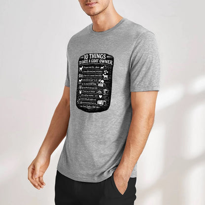 New Pure cotton short sleeved T-shirt 10 things to date a goat owner