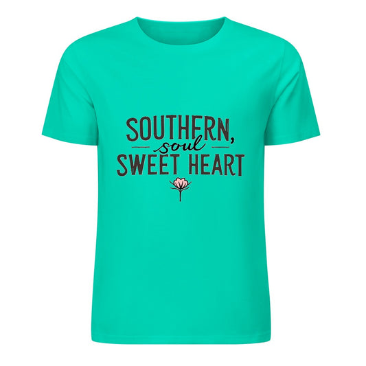 New Pure cotton short sleeved T-shirt Southern soul sweet heart