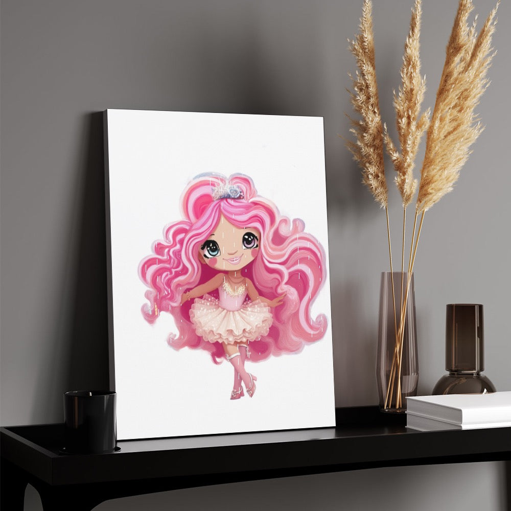 HELLO-OH-Dollie artwork Canvas Print Multiple sizes Unframed & Framed (Vertical)