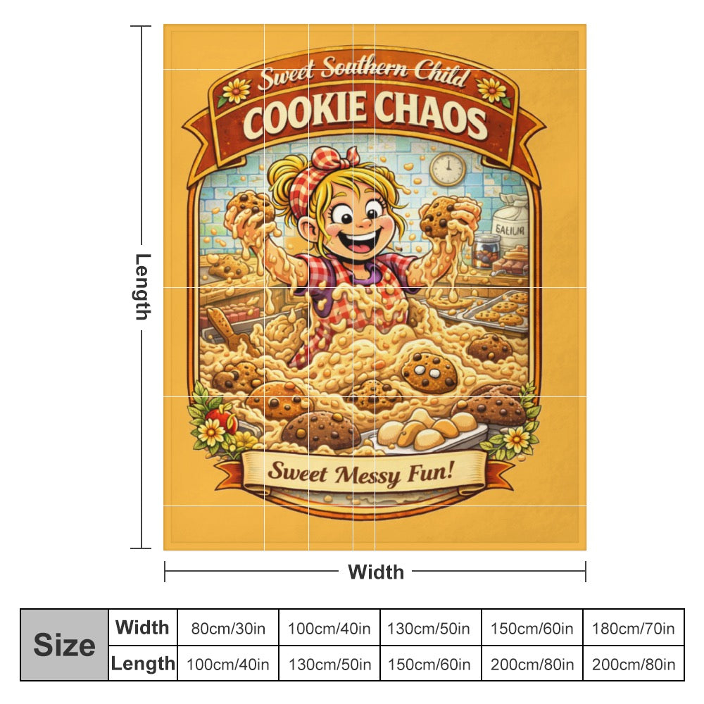Ultra-Soft Flannel Blanket cookie chaos