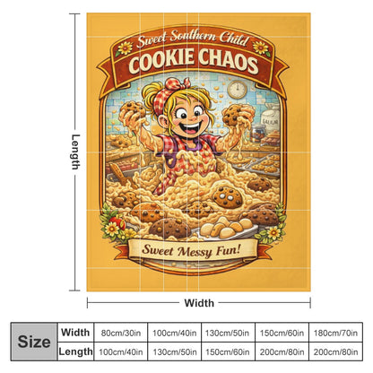 Ultra-Soft Flannel Blanket cookie chaos