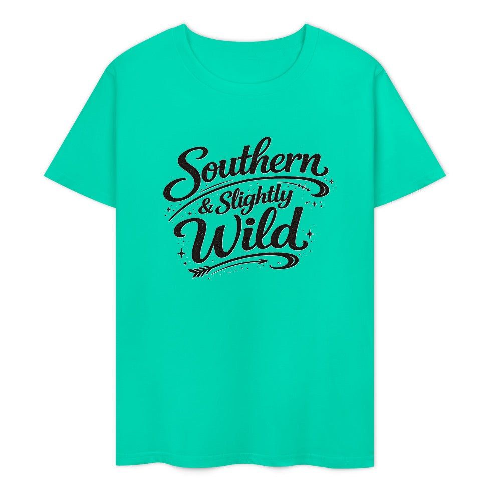 New Pure cotton short sleeved T-shirt southern and slightly wild