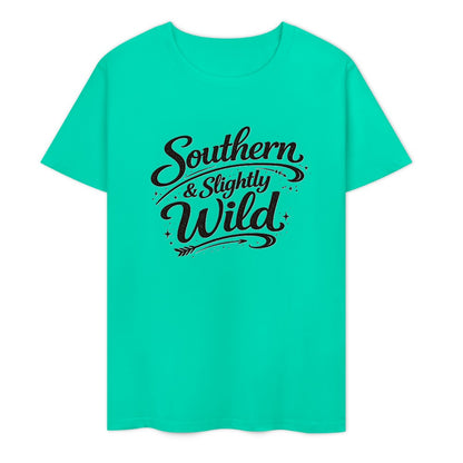 New Pure cotton short sleeved T-shirt southern and slightly wild