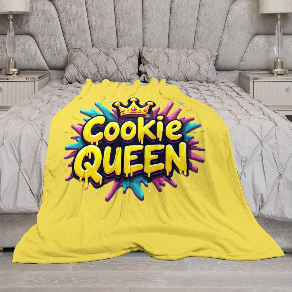 Ultra-Soft Flannel Blanket Cookie queen