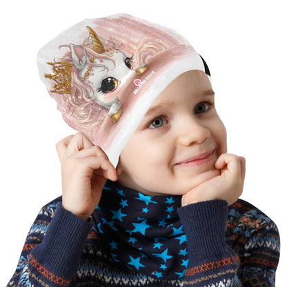 Unicorn in pink All Over Print Beanie for Kids