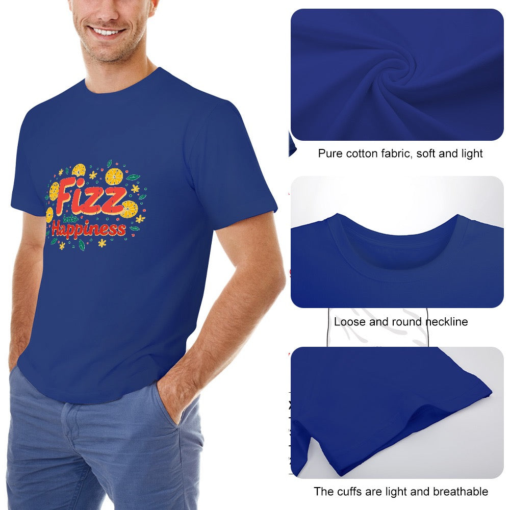 New High quality Men's T-shirt 100% Cotton fizz happens