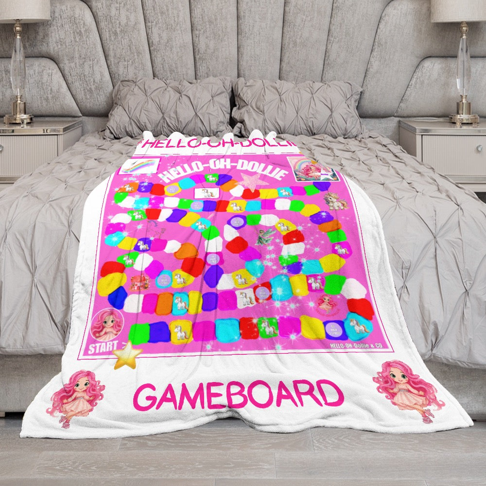 Hello-Oh-Dollie GameBoard blanket Ultra-Soft Flannel Blanket 30”x40”