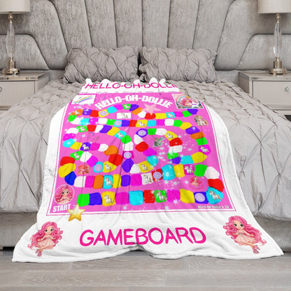 Hello-Oh-Dollie GameBoard blanket Ultra-Soft Flannel Blanket 30”x40”
