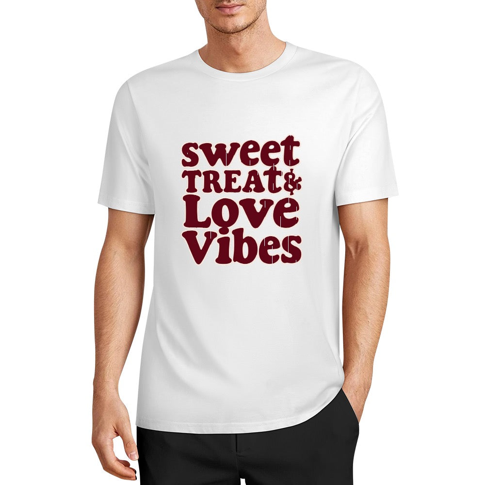New Pure cotton short sleeved  Sweet treat and love vibes