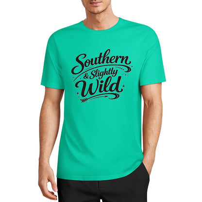 New Pure cotton short sleeved T-shirt southern and slightly wild