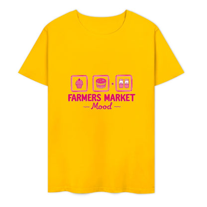 New Pure cotton short sleeved T-shirt Farmers Market mood
