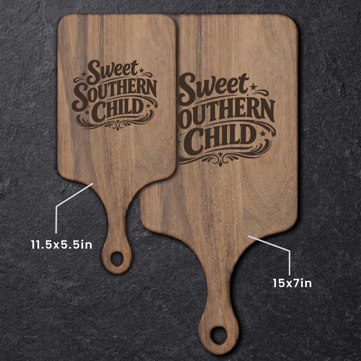 Sweet southern child Dark Cutting Board|Single Side