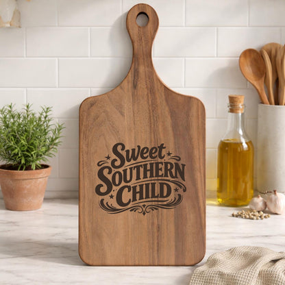 Sweet southern child Dark Cutting Board|Single Side
