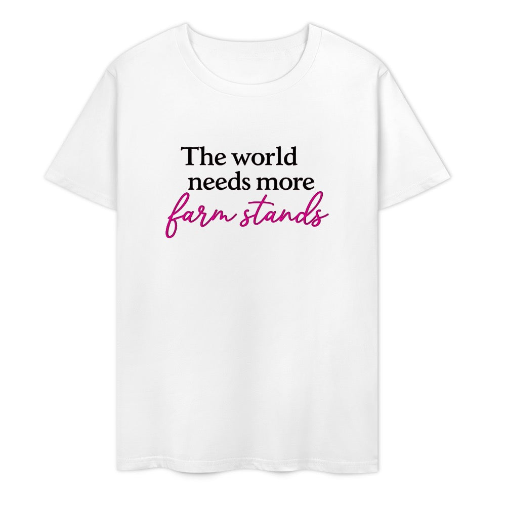 New Pure cotton short sleeved T-shirt the world needs more farmstands