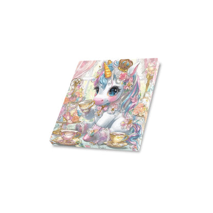 Unicorn tea party Frame Canvas Print 12"x12"