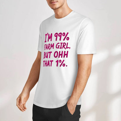 New Pure cotton short sleeved T-shirt 99% farm girl